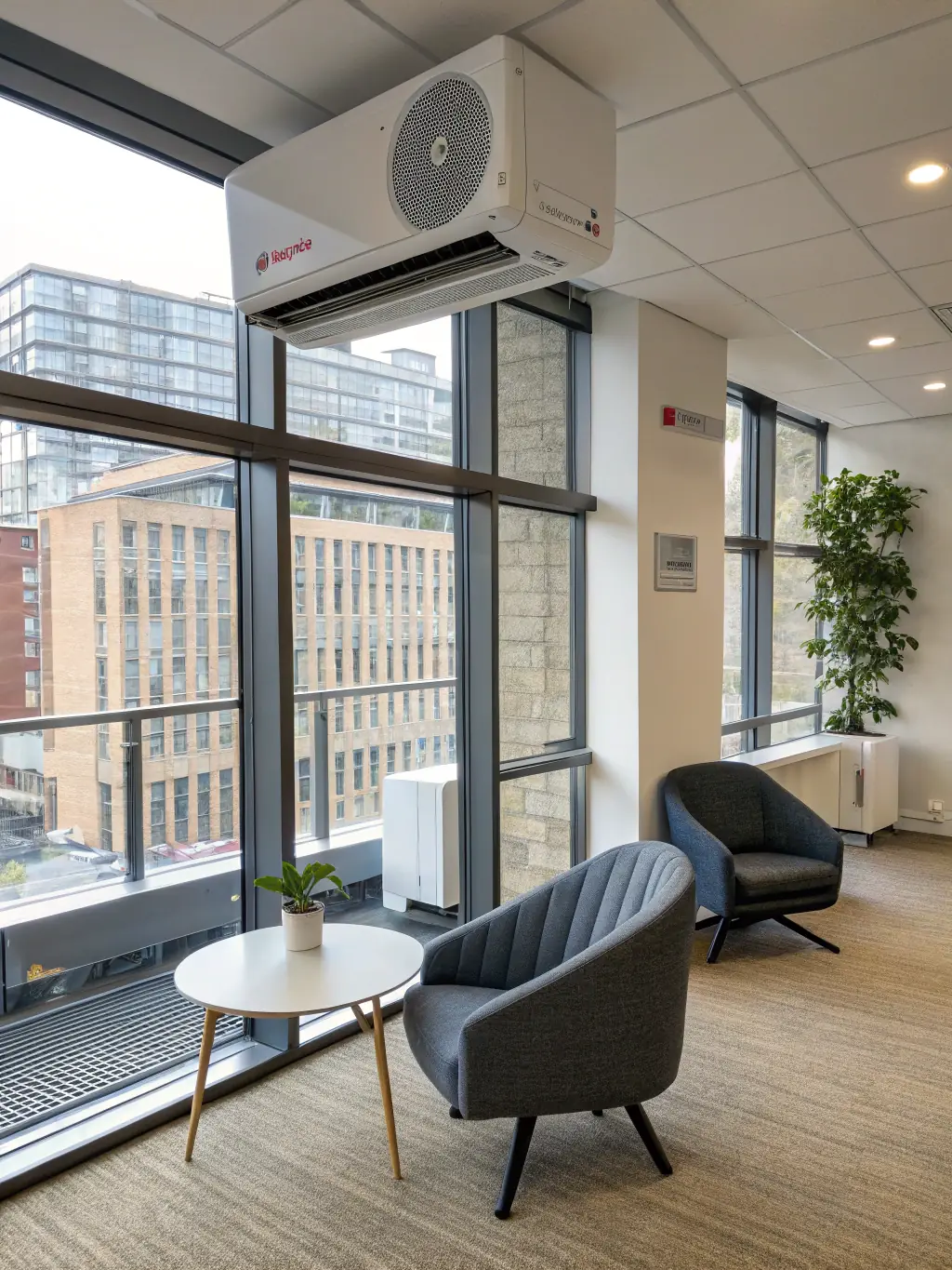 A Fujitsu mini-split outdoor unit, highlighting its compact size and advanced technology.